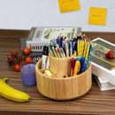 Utoplike Bamboo Rotating Art Supply Desk Organizer, Pencil Holder Desktop — 6