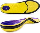VALSOLE Heavy Duty Support Pain Relief Orthotics - 220+ lbs Plantar Fasciitis High Arch Support Insoles for Men Women, Flat Feet Orthotic Insert, Work Boot Shoe Insole, Absorb Shock with Every Step - MEN 8-8 1/2 | WOMEN 10-10 1/2--(270mm) / Yellow & Purpl — 1