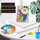 3 Pack Canvases for Painting with Multi Pack 11x14, 5x7, 8x10, Painting Canvas for Oil & Acrylic Paint | 3 Packs - 3 Sizes (1 of Each) — 4