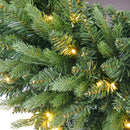 24 Inch Artificial Pre-Lit Christmas Wreath Spruce, 50 LED Warm White & Multi-Color Lights with Timer, Battery Operated, Holiday Decoration for Front Door, Outdoor — 5