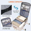 PIJUSHI Laptop Travel Backpack Carry On Flight Approved Fits 16 inch Laptop | Beige — 3