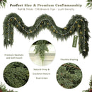 9FT Realistic Christmas Cedar Garland for Mantel, Soft Touch with Lights — 6
