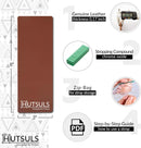 Hutsuls Brown Leather Strop with Compound - Get Razor-Sharp Edges with Stropping Kit, Green Honing Compound & Vegetable Tanned Two Sided Knife Sharpener Step-by-Step Guide Included — 2