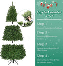 DREAMADE 6ft Prelit Christmas Tree, Xmas Tree with 1000 PVC Branch, 350 Pre-Strung Dual-Colored LED Lights, 11 Lighting Modes & Foldable Base, Artificial Christmas Trees for Home, Party, Holiday Decor — 8