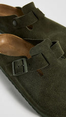 Birkenstock Unisex Black Super Birki Clog – Thyme Suede — 4