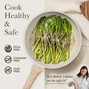 CAROTE 8 Inch Non Stick Frying Pan, Cream White Granite Skillet