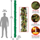 National Tree Company 9ft Pre-Lit Crestwood Spruce Christmas Garland — 7
