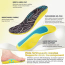 OrthoComfoot Kids Orthopedic Comfort Children’s Insoles : Flat Feet Gel Inserts for Plantar Fasciitis Relief, Athletic Orthotic High Arch Support Insoles, No Trimming,Size 3 Little Kid - W1-black — 5