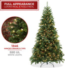 Casafield 7.5FT Realistic Pre-Lit Green Spruce Artificial Holiday Christmas Tree with Sturdy Metal Stand — 3