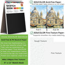 Soucolor Sketch Book 9" x 12", 100 Sheets Kids Art Sketchbook Drawing Pad | Black | 9" x 12" (Pack of 1) — 8