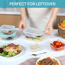 Vtopmart 8 Pack Glass Food Storage Containers with Lids Green — 7