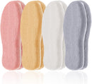 Geyoga 4 Pairs Sheepskin Wool Insoles,Multicolor A,Women 7 Medium Us - White,grey,pink — 1