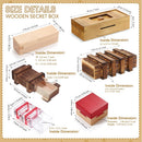 Charniol 6 Set Wooden Secret Puzzle Money Box with Compartments — 2