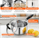 TeamFar Sauce Pan, 2 Quart Stainless Steel Saucepan with Lid — 3