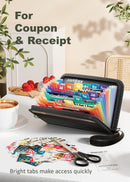 SortRax Small Receipt Coupon Organizer, 8x5.3-Inch Accordion File Organizer — 2