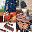 Leather Strap 1 Inches Wide Flat Leather Straps for Crafts, Full Grain Oil Tan Leather Strips for Crafts, Tooling, Garden Tools (72 Inches Brown2) — 4