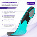Heavy-Duty Insoles for Women, 200lbs+, Shock Absorbing, Arch Support, Gel Stabilizers, Memory Foam, Trim to Fit, Sizes 6-10 - Teal/Black — 2