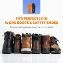 HANDARTE Memory Foam Work Insoles for Standing All Day | Premium Leather Boot Inserts for Men/Women | Durable - 100% Natural Goatskin & Anti Sweat (US W9.5/M8 | EU41) — 3