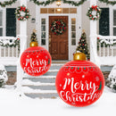 2PCS 24 Inch PVC Inflatable Decorations Balls Christmas Ornaments Christmas blow up yard decorations for outdoor indoor decor Inflatable Ornaments Hangable Balls Xmas Gifts — 1