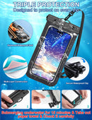 Waterproof Phone Pouch,2 Pack Black White Phone Waterproof Case,Cell Phone Dry Bag,Protection Level: IP68,Beach Cruise for Apple iPhone,Samsung,and More,Lanyard Included,(Fits Up to 8.3”),Black,White — 5
