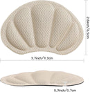 Huethy Back of Heel Cushion Pads, Adhesive Heel Grips Inserts for Boots, Loose Shoes Too Big, Reusable Heel Guards Liners for Women Men, Improve Shoe Fit, 8PCS-Beige — 4
