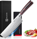 PAUDIN Nakiri Knife - 7" Razor Sharp Meat Cleaver and Vegetable Kitchen Knife, High Carbon Stainless Steel,… — 1