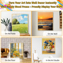 4 Pack 11 x 14 inch Floater Frame Canvas –Gallery Wrapped Canvas Set | Light Brown | 4pk-11x14 in — 7