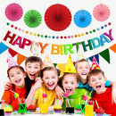 Rainbow 3D Happy Birthday Banner, Pre-Strung Felt Party Decorations — 6
