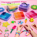 Simetufy 10000PCS Pony Beads Bulk 48 Colors Rave Kandi Bracelet Making Kit — 5