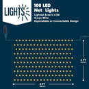 JOYIN 100 LED Christmas Net Lights,4X 6FT Christmas Mesh Lights with 8 Modes, Connectable, Waterproof for Bushes Trees Yard Indoor Outdoor Xmas Decorations (Warm White) — 8