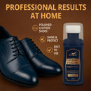 Eagle Liquid Shoe Polish Instant Shine – Quick-Dry Leather Polish with Built-In Sponge Applicator & 2 Cleaning Wipes | Navy Blue — 5