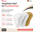 Pedag T-Form | German Made | Metatarsal Foot Pads for Pain Relief | Anatomically Correct | Vegetable Tan Leather | Self Adhesive | White | Size Med, Fits US W 8-10 / US M 7 | 1 Pair 3