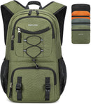 Nerlion Lightweight Foldable 35L Hiking Backpack Travel Backpack for Men Women Camping Waterproof Outdoor Hiking Daypack Backpack Green — 5