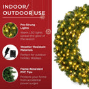 Best Choice Products 36in Large Artificial Pre-Lit Fir Christmas Wreath Holiday Accent Decoration w/ 150 LED Lights, 300 PVC Tips — 5