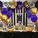 TONIFUL 4 Set Purple Gold Balloon Stand Balloon Centerpieces for Table | 4 Set Balloon Stand — 6
