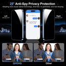 QHOHQ for iPhone 18 Pro Privacy Screen Protector, 9H+ Tempered Glass, 3+3P photo 3