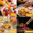 8PCS Gold Mini Metal Tongs, 5" Stainless Steel Serving Tiny Tong, Small Kitchen Accessories for Appetizer, Ice,… — 6