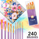 ESRICH 240PCS Paint Brushes, Paint Brush for Acrylic Painting | Purple — 4