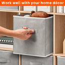 Criusia Storage Cubes - 11 Inch Heavy Duty Fabric Closet Bins for Shelves, Cube Organizer - 8 Pack Collapsible Decorative Storage Bins Baskets for Organizing Clothes Blankets Toys (Grey) — 5