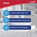 LEADER Double Air Foam Insoles, Keeps Feet Cool & Dry, Extra Thick Dual Layer, for Men & Women, One Size Fits Most, Trim to Size, Unisex, Compare to Dr. Scholls Air-Pillo, 1 Pair, Pack of 2 — 3