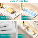 Water Absorbing Stone Tray, Quick Drying Diatomite Bathroom Tray Countertop, Stone Drying Mat for Kitchen Counter,… — 4