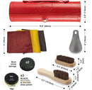 Stone and Clark Compact Travel Size Leather Shoe Shine Kit for Men & Women | Red — 4