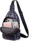 Banelu Small Sling Backpack Crossbody Sling Bags for Women, Cross Body Bag Crossbody Purses Fanny Packs - Black Spots | D Spots — 6