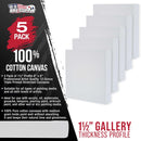 U.S. Art Supply 6"x6" Stretched Canvas for Painting, Gallery Depth 5-Pack | 6" x 6" — 2