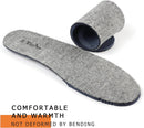 TIESTRA Merino Wool Insoles for Men Fur Fleece Shoes Inserts Memory Foam Cushion Comfort Warm Sheepskin Insoles for Winter Snow Boots Slippers Grey 43EU,US10 - Gray — 5