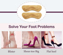 Premium Leather Heel Grips Liner Cushions Inserts for Shoes Too Big, Heel Pads for Heel Pain,Filler Protect Improved Women Men Shoe Fit and Comfort, Khaki,3 Pairs (0.35 inch Thicker) — 4
