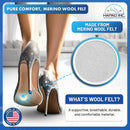 HAPAD Mortons Neuroma Pads - Teardrop Wool Felt Ball-of-Foot Pad Insert 4