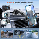 SUUSON Upgraded 3-in-1 Car Phone Holder Mount for Car, Black photo 3