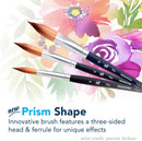 Princeton Aqua Elite Prism Brush, Synthetic Bristles, Short Handle Watercolor Paintbrush, Matte Black, Size 8, 1 Count — 3