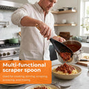 2-Pack Silicone Cooking Spoons with Wood Handle & S-Hooks - Heat Resistant 446°F Spoonula for Nonstick Cookware -… — 6